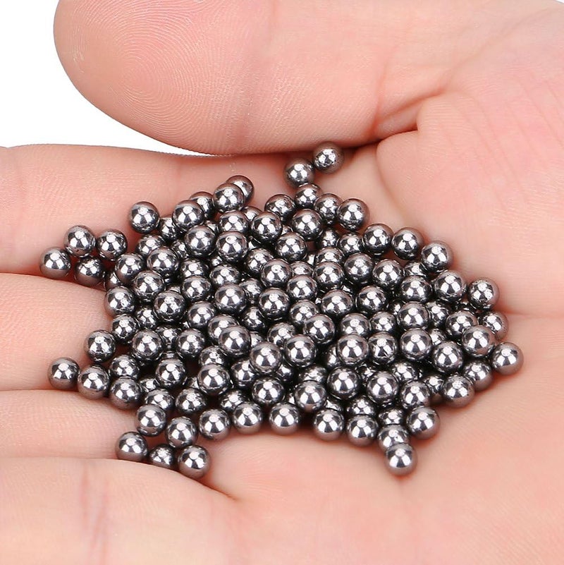 woobles Steel Bearing Balls, 600Pcs 4.5mm Precision Carbon Steel Slingshot Ammo Balls, for Bike Bicycle Bearing Ball Spares Hunting Target Catapult Adult Game - Image 1
